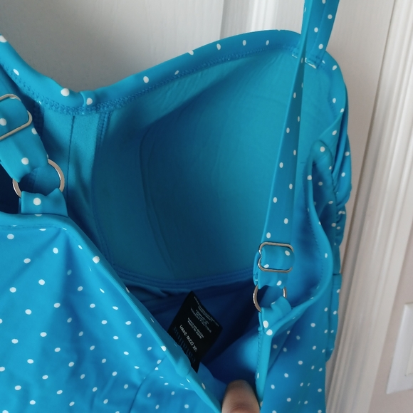Catalina Blue White Polka Dot Swimwear Size 3X - Picture 12 of 15